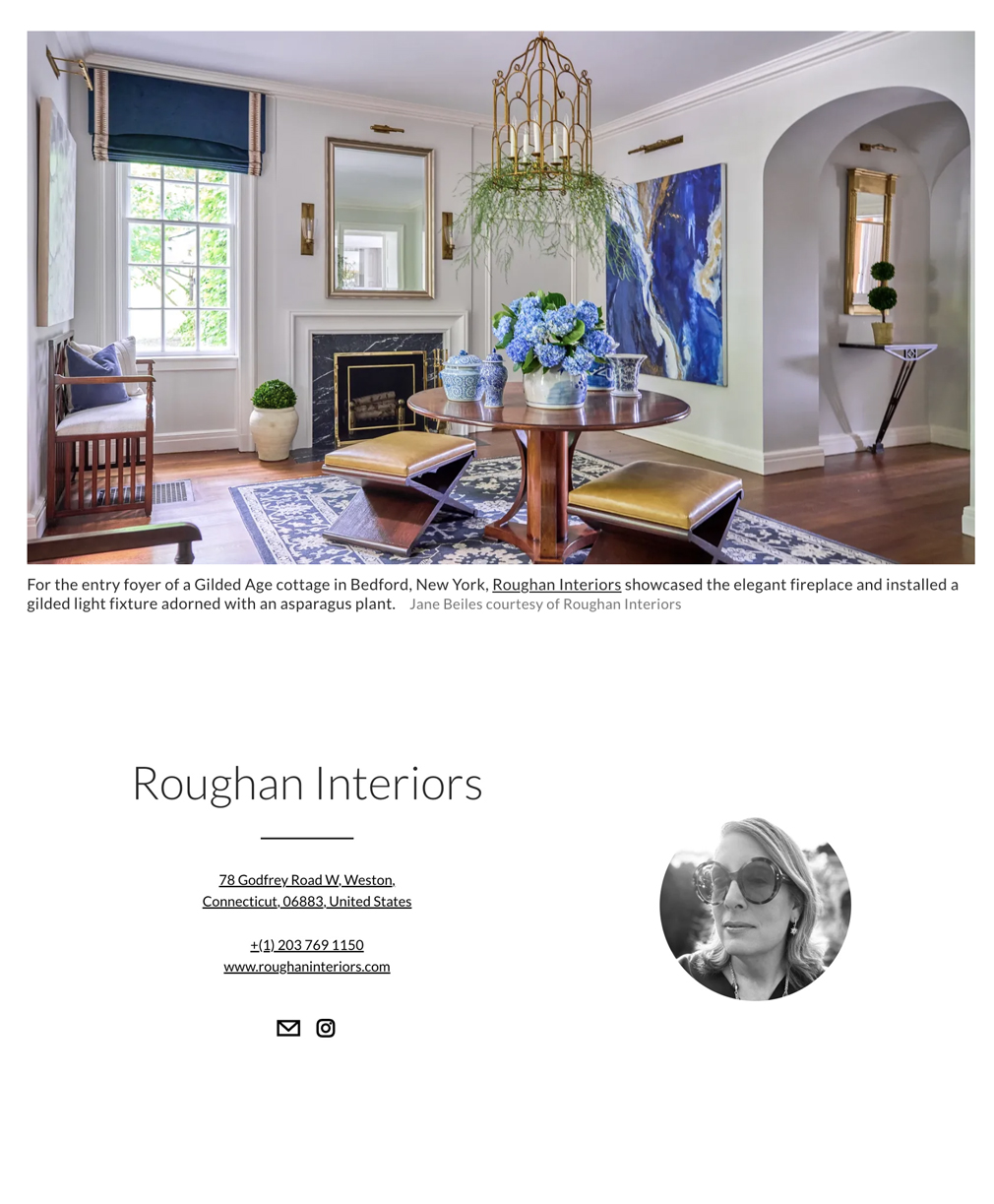 Last page of AD PRO Directory Spread featuring Connecticut Interior Designers